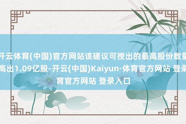 开云体育(中国)官方网站该磋议可授出的最高股份数量不得高出1.09亿股-开云(中国)Kaiyun·体育官方网站 登录入口